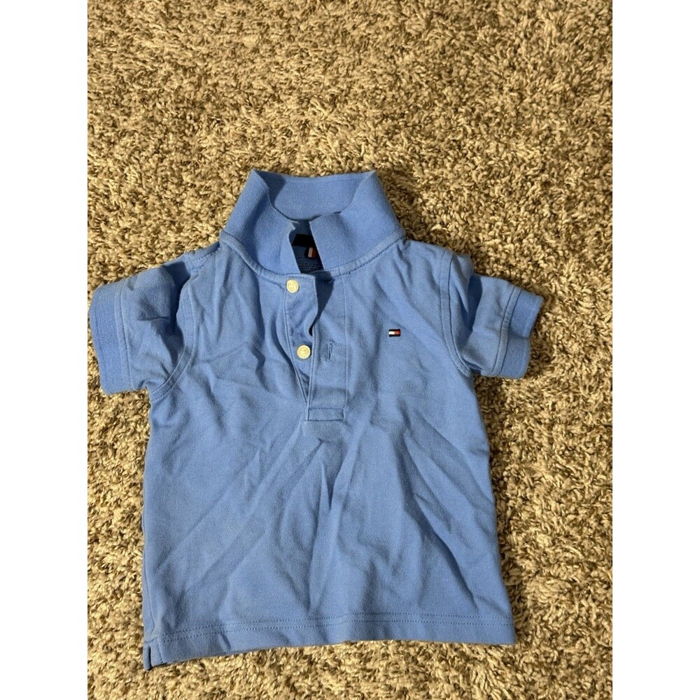 Tommy Hilfiger Toddler Polo Shirt 18M Blue Short Sleeve Logo Top
